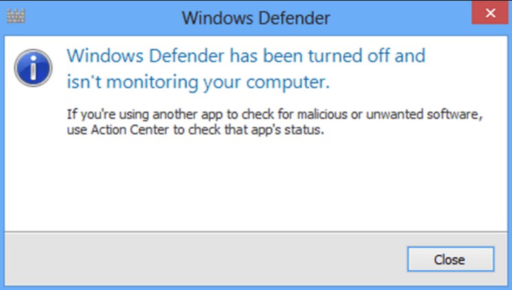Windows Defender Blocked By Group Policy