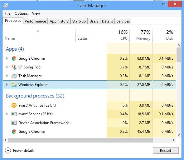 window task manager