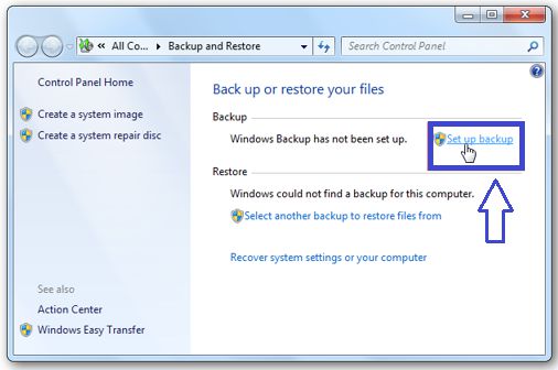 Backup your Windows 7