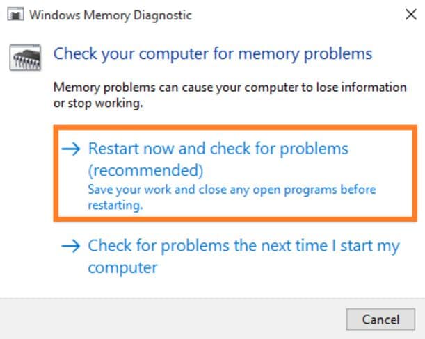 scan computer memory problem