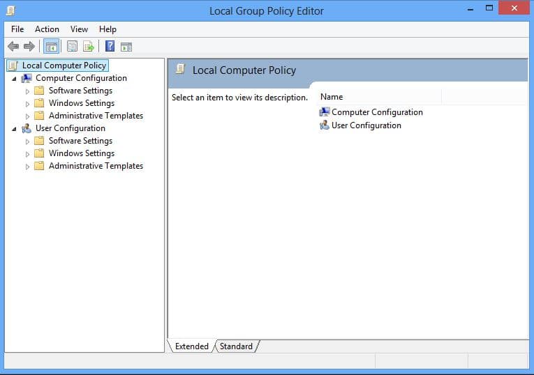 group policy editor