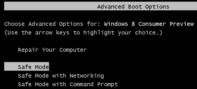 Boot in Safe Mode