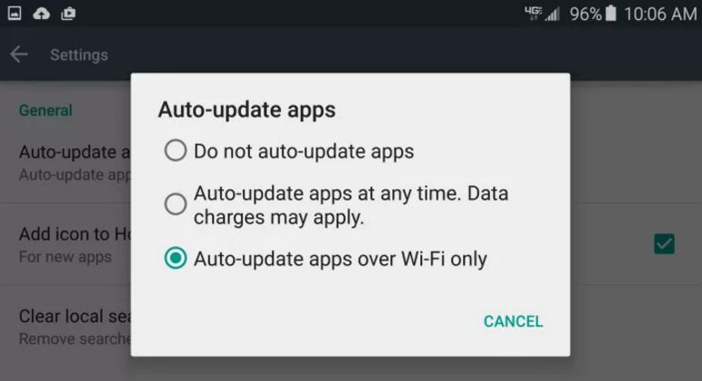 Stop Automatic Update on your Device