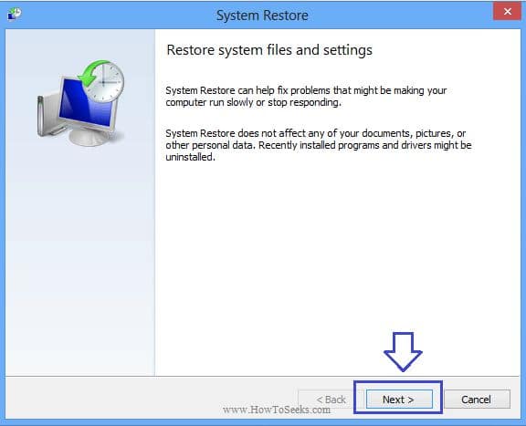 restore system file and setting