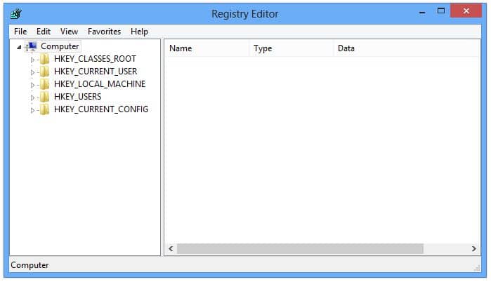 registry edit