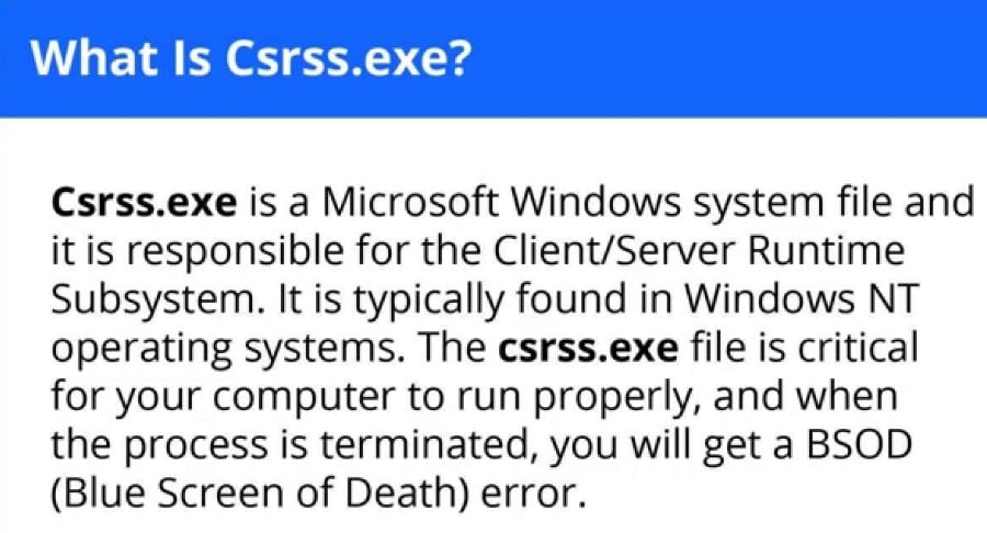 what is csrss.exe